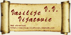 Vasilije Vijatović vizit kartica